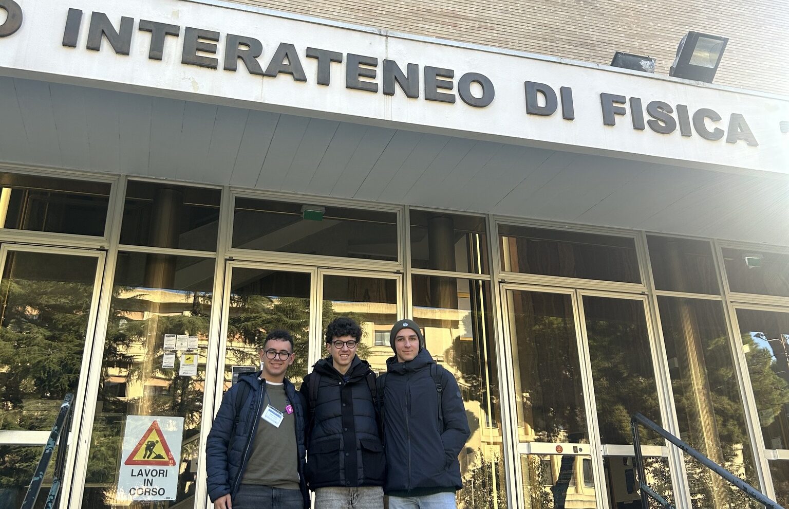 Tre studenti del Tedone ricercatori per un giorno